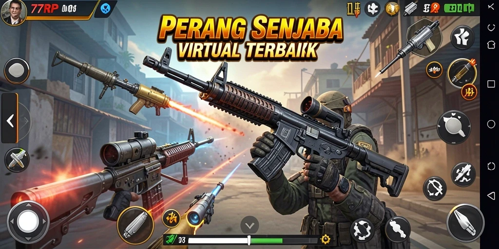 Gambaran gameplay intens dan seru di 77RP.