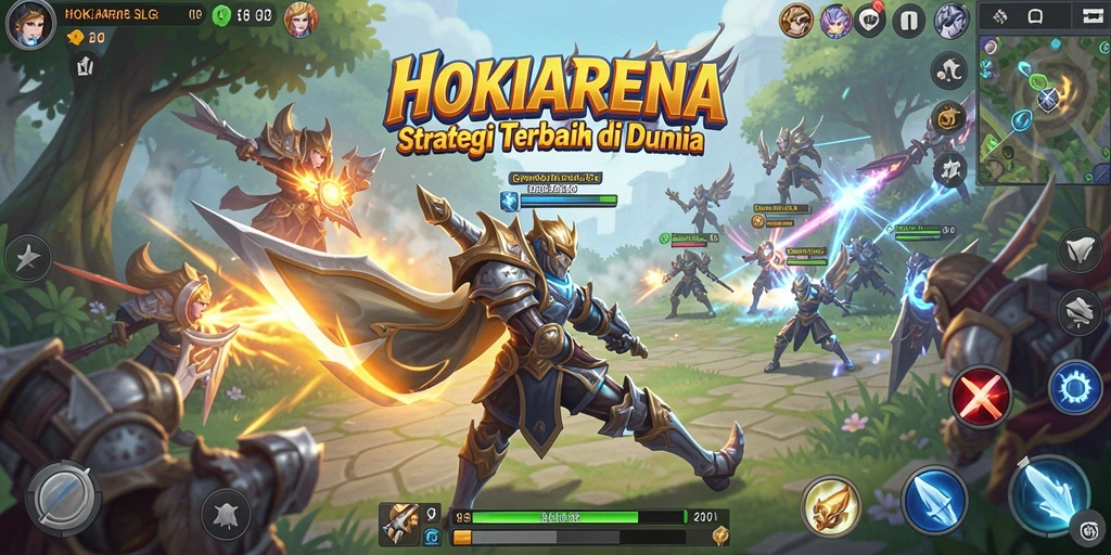 Tangkapan layar gameplay HOKIARENA menampilkan aksi pertempuran luar biasa.