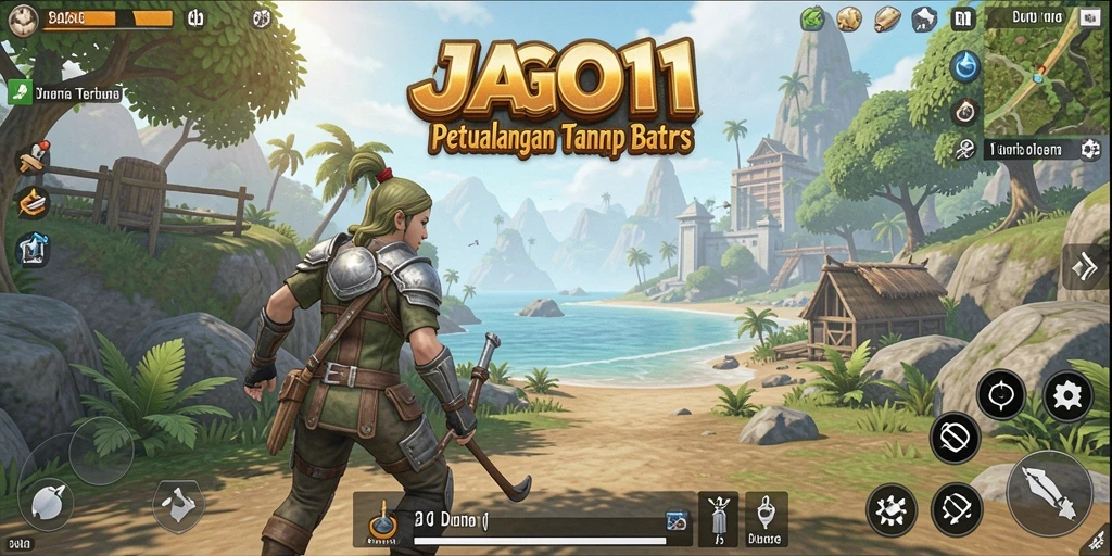Screenshot utama JAGO11 menampilkan pengalaman gameplay dunia terbuka yang seru.