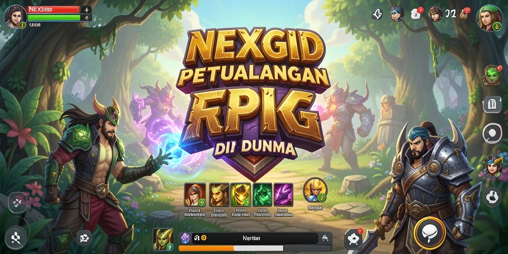 Screenshot gameplay menunjukkan aksi seru di NEXGID dengan karakter berjuang melawan monster.
