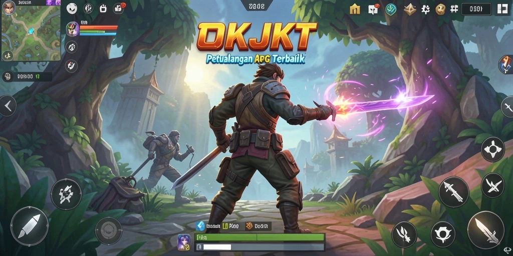 Tampilan gameplay OKJKT yang penuh aksi dan petualangan.