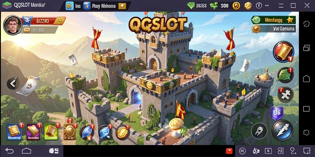 Tampilan seru gameplay Tower Defense di QQSLOT.