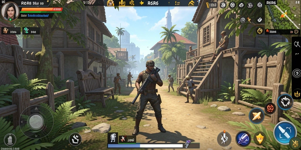 Tampilan gameplay R6R6 yang memukau dalam simulasi kehidupan.