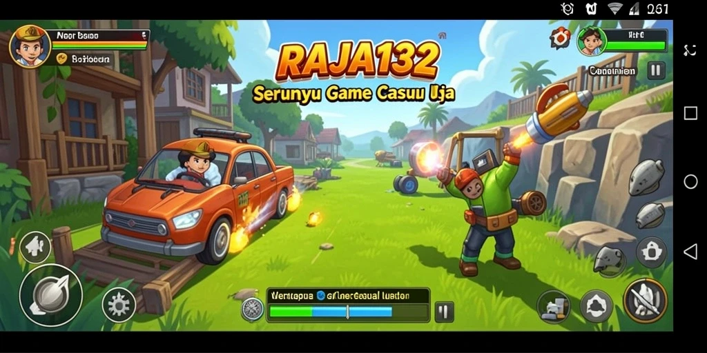 Tangkapan layar utama RAJA132 menampilkan suasana gameplay yang ceria dan menyenangkan.