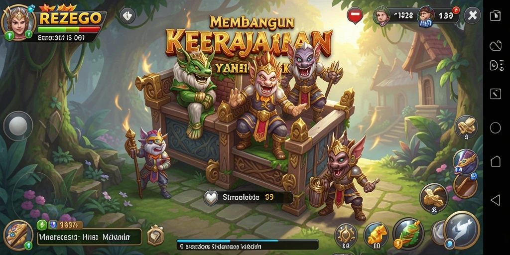 Tangkapan layar gameplay REZEGO menampilkan pertempuran yang mendebarkan.