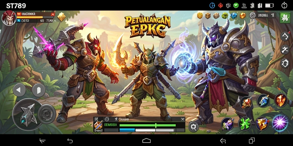 Screenshot gameplay ST789 menampilkan aksi epik dan grafik yang memukau.