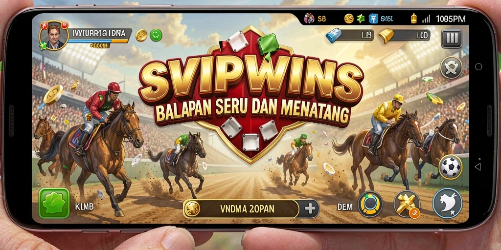 Tangkapan layar gameplay <strong>SVIPWINS</strong> menampilkan aksi balapan yang mendebarkan.